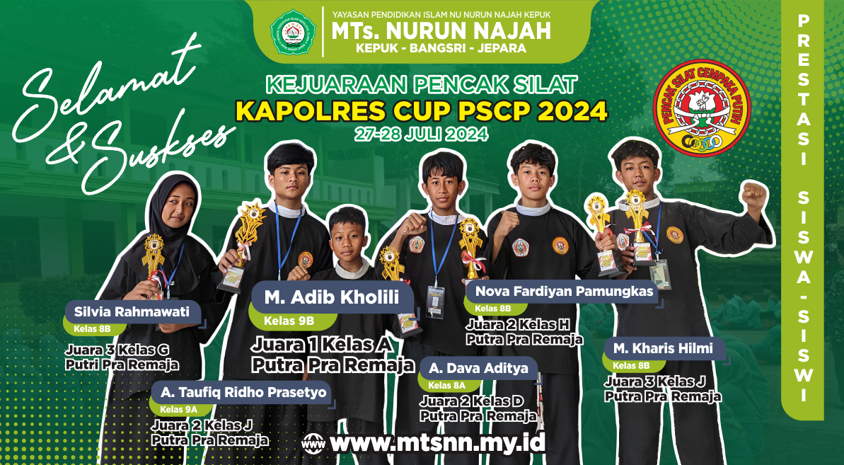 Prestasi Siswa-Siswi MTs. Nurun Najah Kepuk di Ajang Kejuaraan Pencak Silat Kapolres Cup PSCP 2024